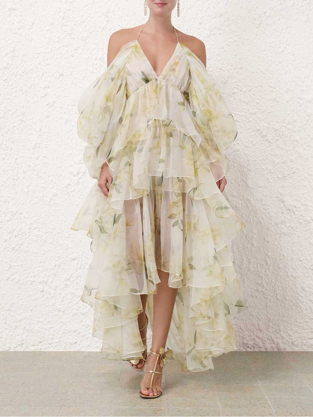 Zimmermann Harmony Gathered Midi Dress - Picture 2 of 7